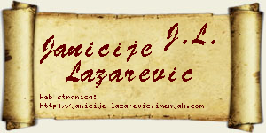 Janićije Lazarević vizit kartica